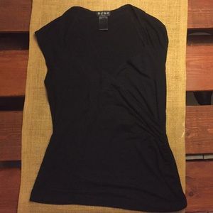 Black v-neck BCBG top
